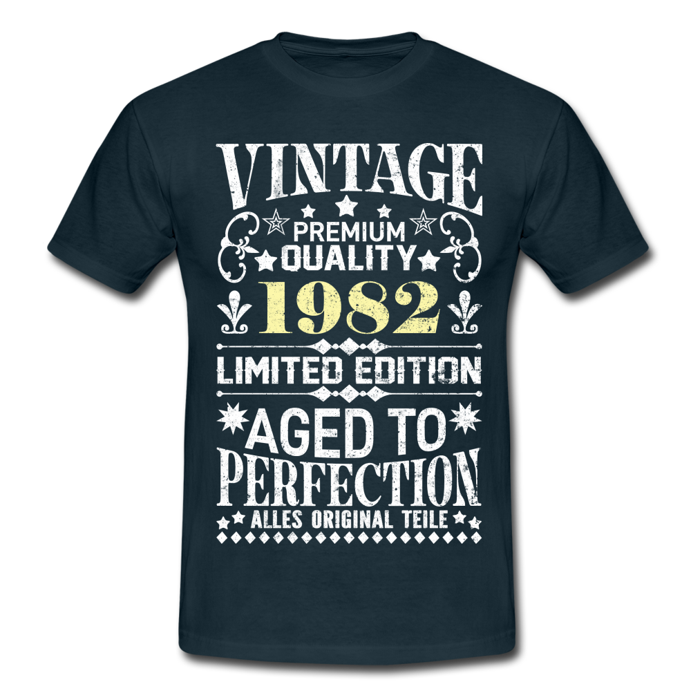 40. Geburtstag Geboren 1982 Vintage Männer Geschenk T-Shirt - navy