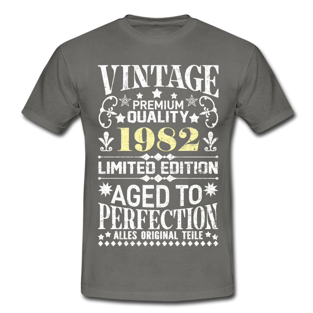 40. Geburtstag Geboren 1982 Vintage Männer Geschenk T-Shirt - graphite grey
