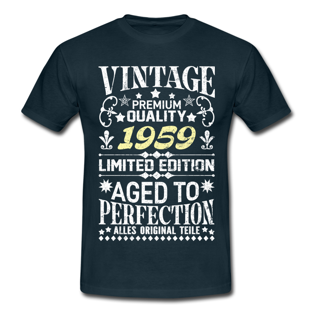 63. Geburtstag Geboren 1959 Vintage Männer Geschenk T-Shirt - navy