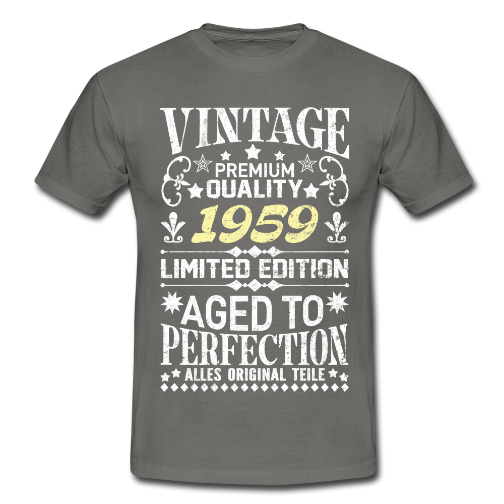 63. Geburtstag Geboren 1959 Vintage Männer Geschenk T-Shirt - graphite grey