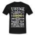 32. Geburtstag Geboren 1990 Vintage Männer Geschenk T-Shirt - black