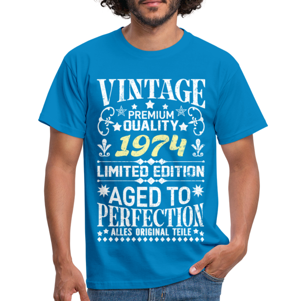 48. Geburtstag Geboren 1974 Vintage Männer Geschenk T-Shirt - royal blue