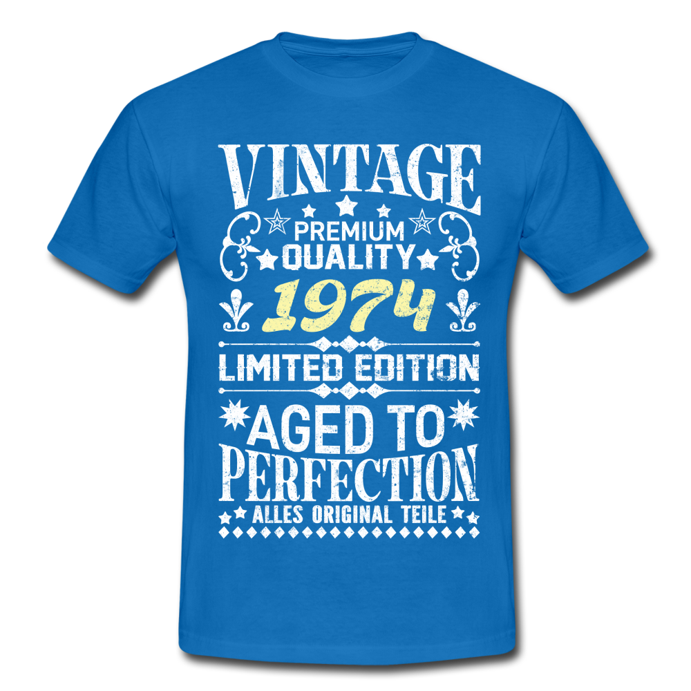 48. Geburtstag Geboren 1974 Vintage Männer Geschenk T-Shirt - royal blue
