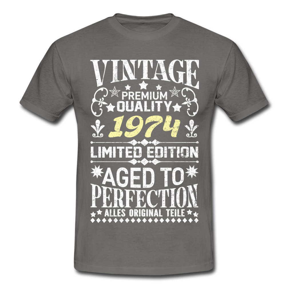 48. Geburtstag Geboren 1974 Vintage Männer Geschenk T-Shirt - graphite grey