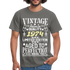 48. Geburtstag Geboren 1974 Vintage Männer Geschenk T-Shirt - graphite grey