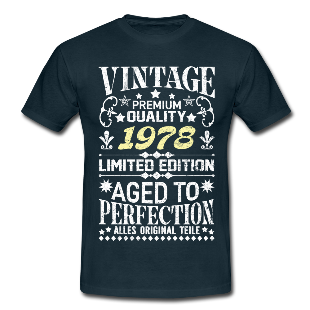 44. Geburtstag Geboren 1978 Vintage Männer Geschenk T-Shirt - navy