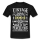 30. Geburtstag Geboren 1992 Vintage Männer Geschenk T-Shirt - black