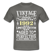 30. Geburtstag Geboren 1992 Vintage Männer Geschenk T-Shirt - graphite grey