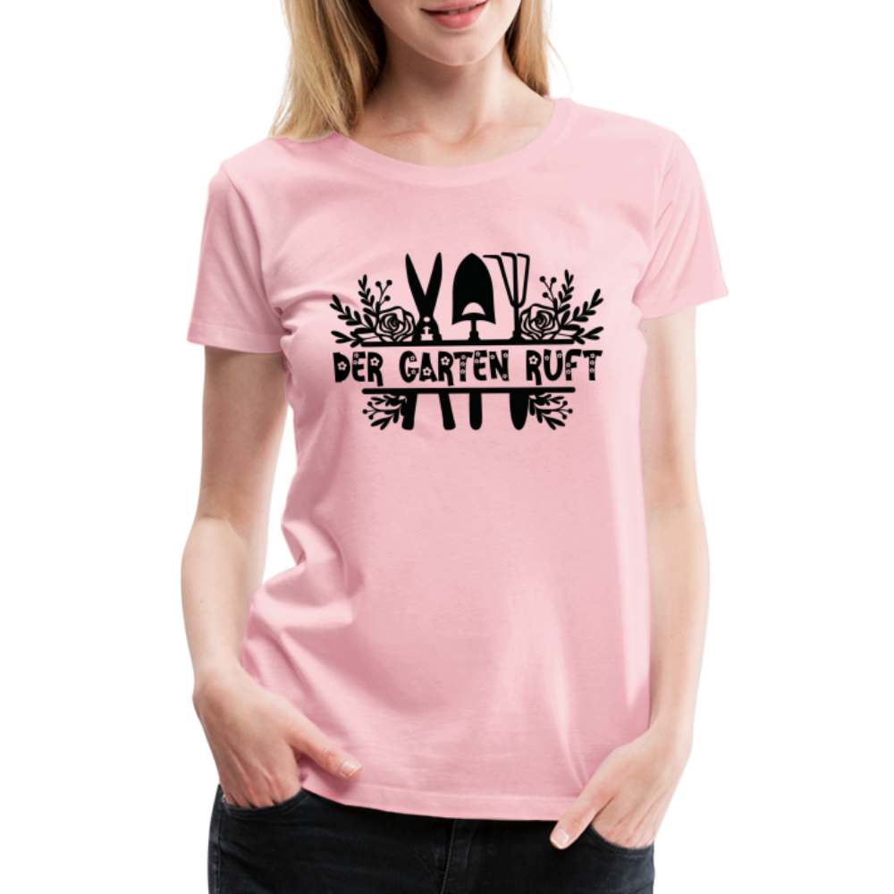 Gärtner Hobby Garten Frühling der Garten ruft Frauen Premium T-Shirt - rose shadow