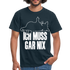 Faule Katze Stinkefinger Ich Muss Gar Nix Lustiges Witziges Männer T-Shirt - navy