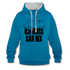 Faule Katze Stinkefinger Ich Muss Gar Nix Lustiger Witziger Hoodie - peacock blue/heather grey