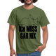 Faule Katze Stinkefinger Ich Muss Gar Nix Lustiges Witziges Männer T-Shirt - military green