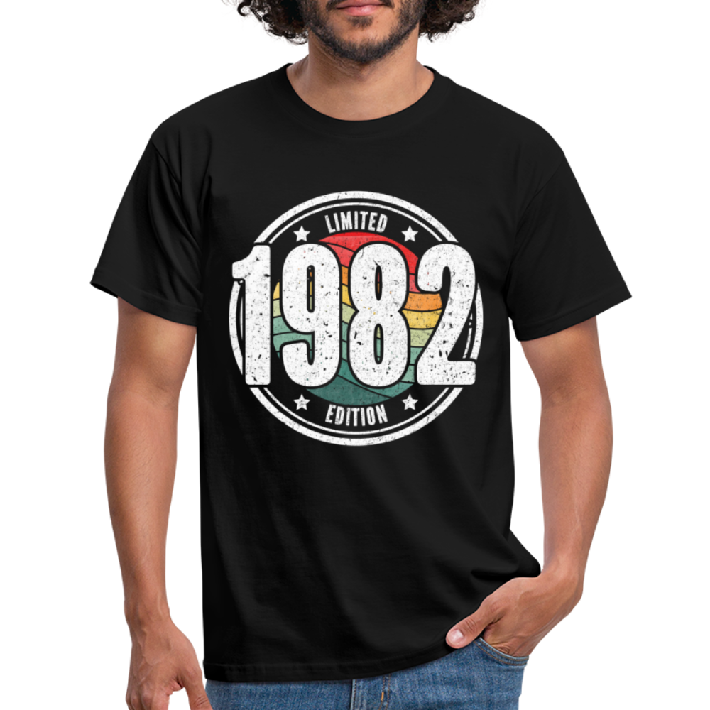 40. Geburtstag 1982 Limited Edition Retro Style Geschenk T-Shirt - black