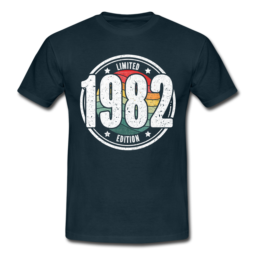 40. Geburtstag 1982 Limited Edition Retro Style Geschenk T-Shirt - navy