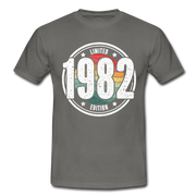 40. Geburtstag 1982 Limited Edition Retro Style Geschenk T-Shirt - graphite grey