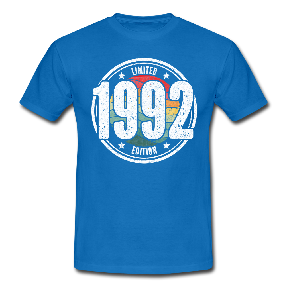 30. Geburtstag 1992 Limited Edition Retro Style Geschenk T-Shirt - royal blue