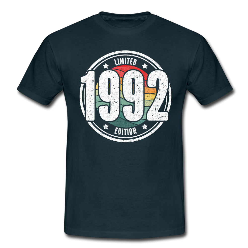 30. Geburtstag 1992 Limited Edition Retro Style Geschenk T-Shirt - navy