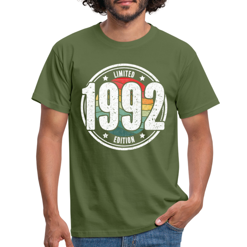 30. Geburtstag 1992 Limited Edition Retro Style Geschenk T-Shirt - military green