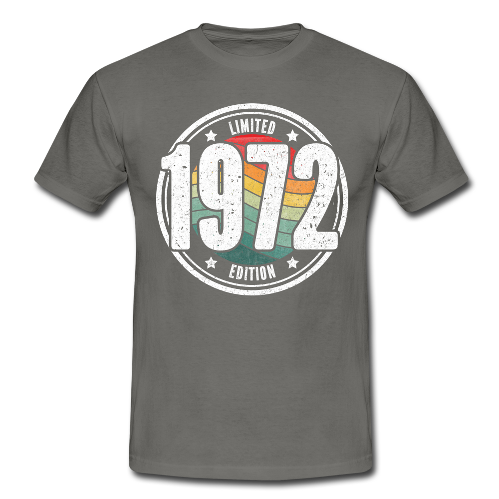 50. Geburtstag 1972 Limited Edition Retro Style Geschenk T-Shirt - graphite grey