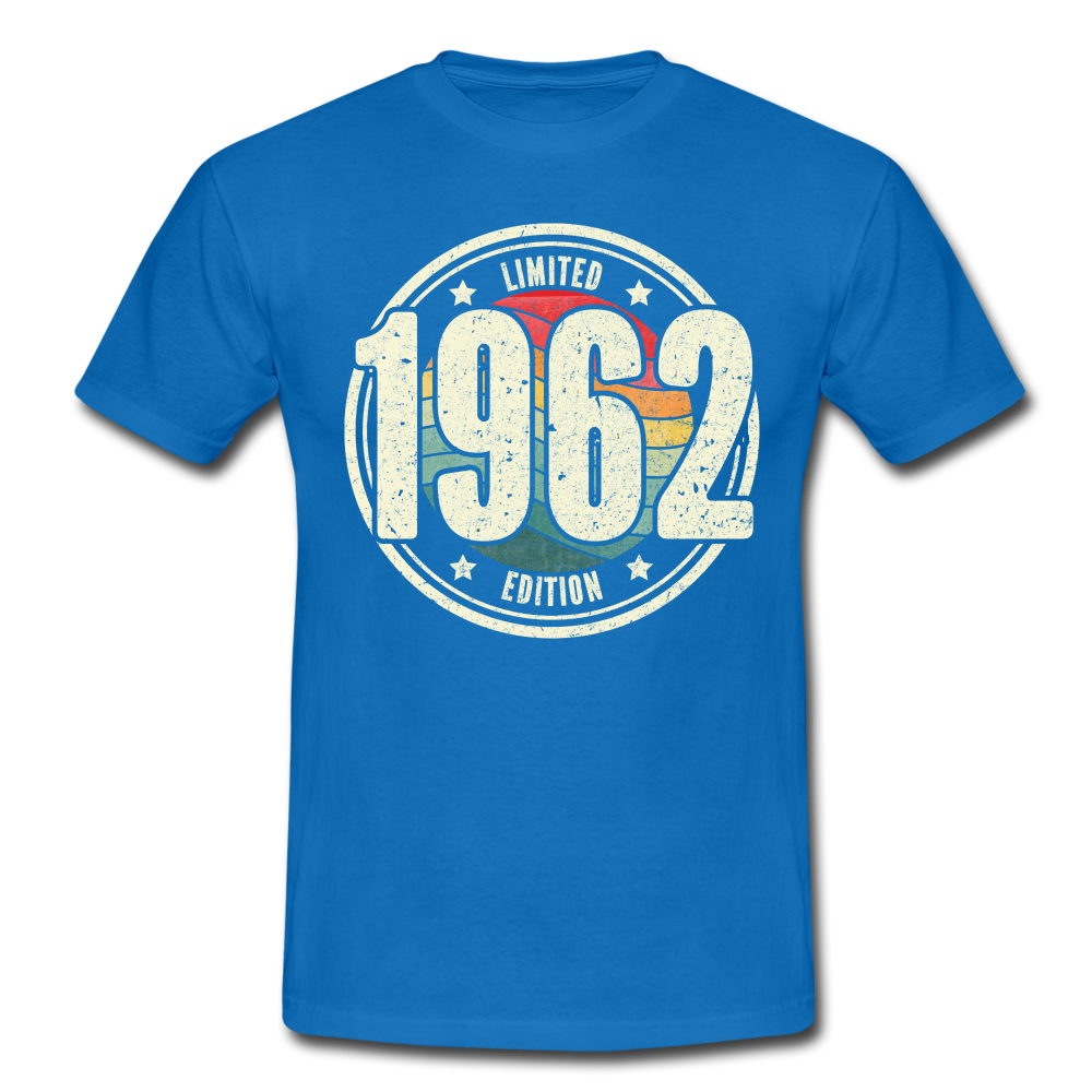 60. Geburtstag 1962 Limited Edition Retro Style Geschenk T-Shirt - royal blue