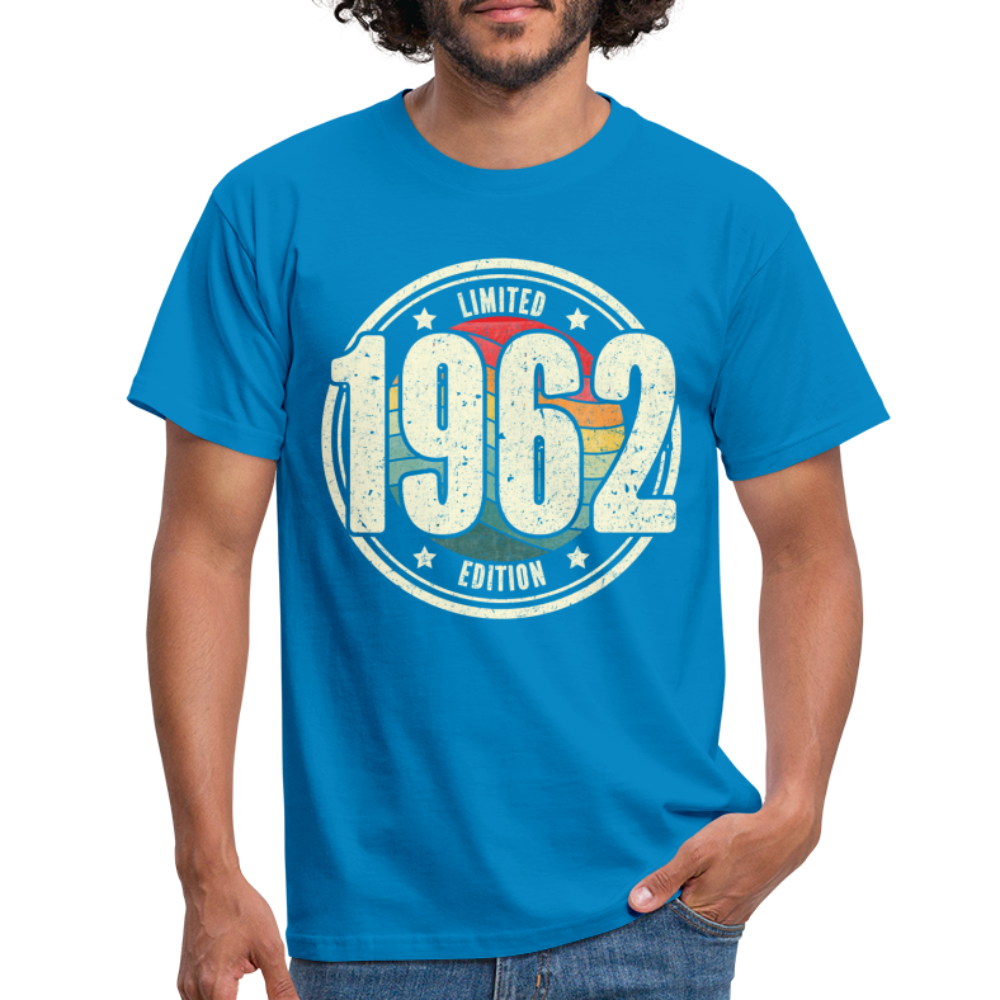 60. Geburtstag 1962 Limited Edition Retro Style Geschenk T-Shirt - royal blue