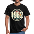 60. Geburtstag 1962 Limited Edition Retro Style Geschenk T-Shirt - black