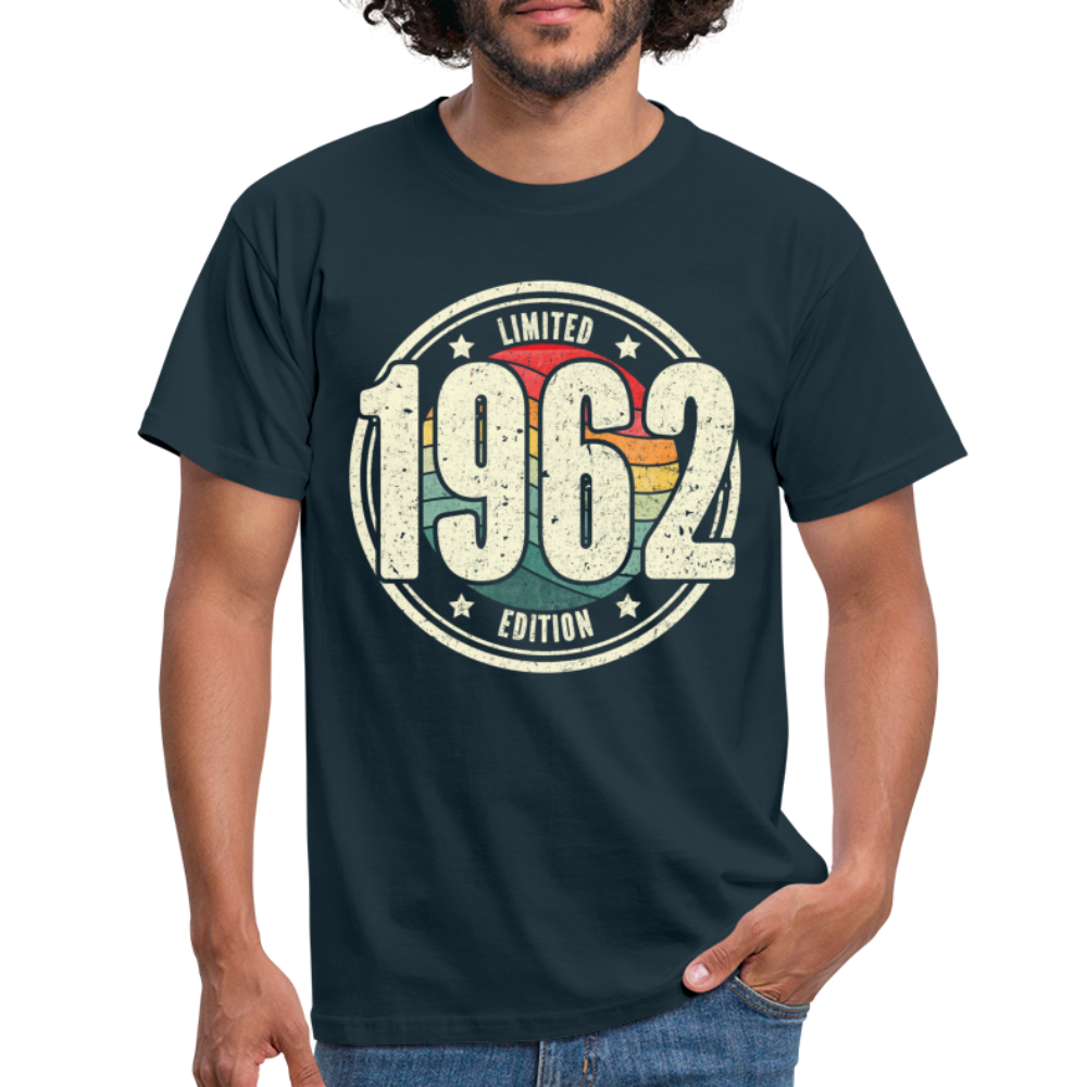 60. Geburtstag 1962 Limited Edition Retro Style Geschenk T-Shirt - navy