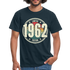 60. Geburtstag 1962 Limited Edition Retro Style Geschenk T-Shirt - navy