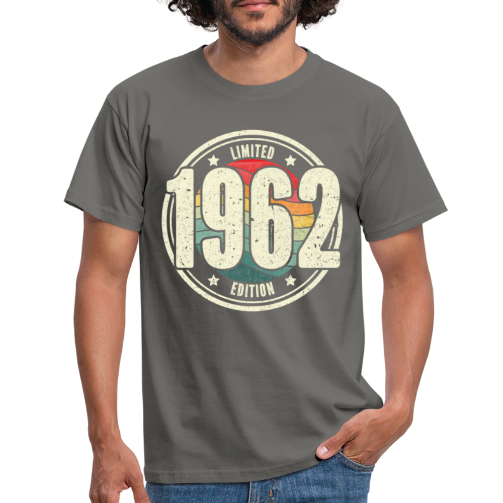 60. Geburtstag 1962 Limited Edition Retro Style Geschenk T-Shirt - graphite grey