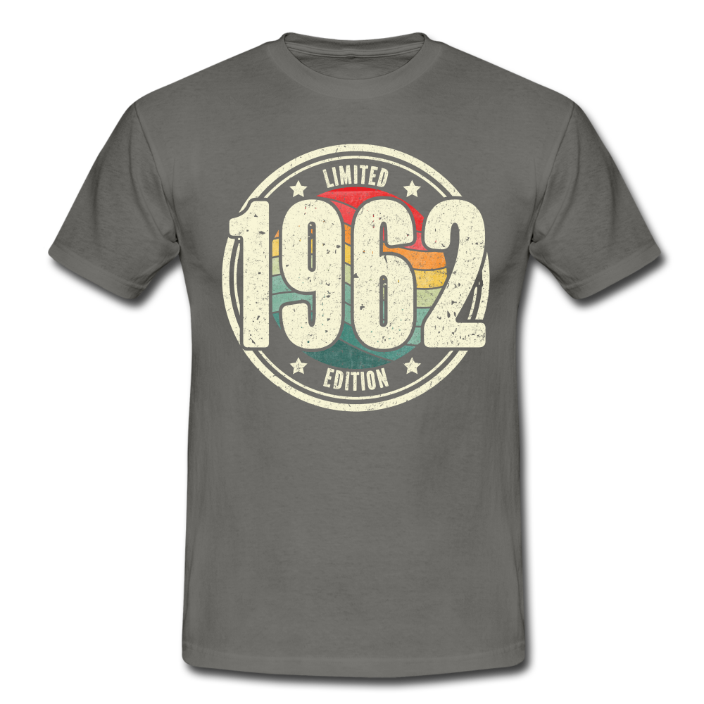 60. Geburtstag 1962 Limited Edition Retro Style Geschenk T-Shirt - graphite grey