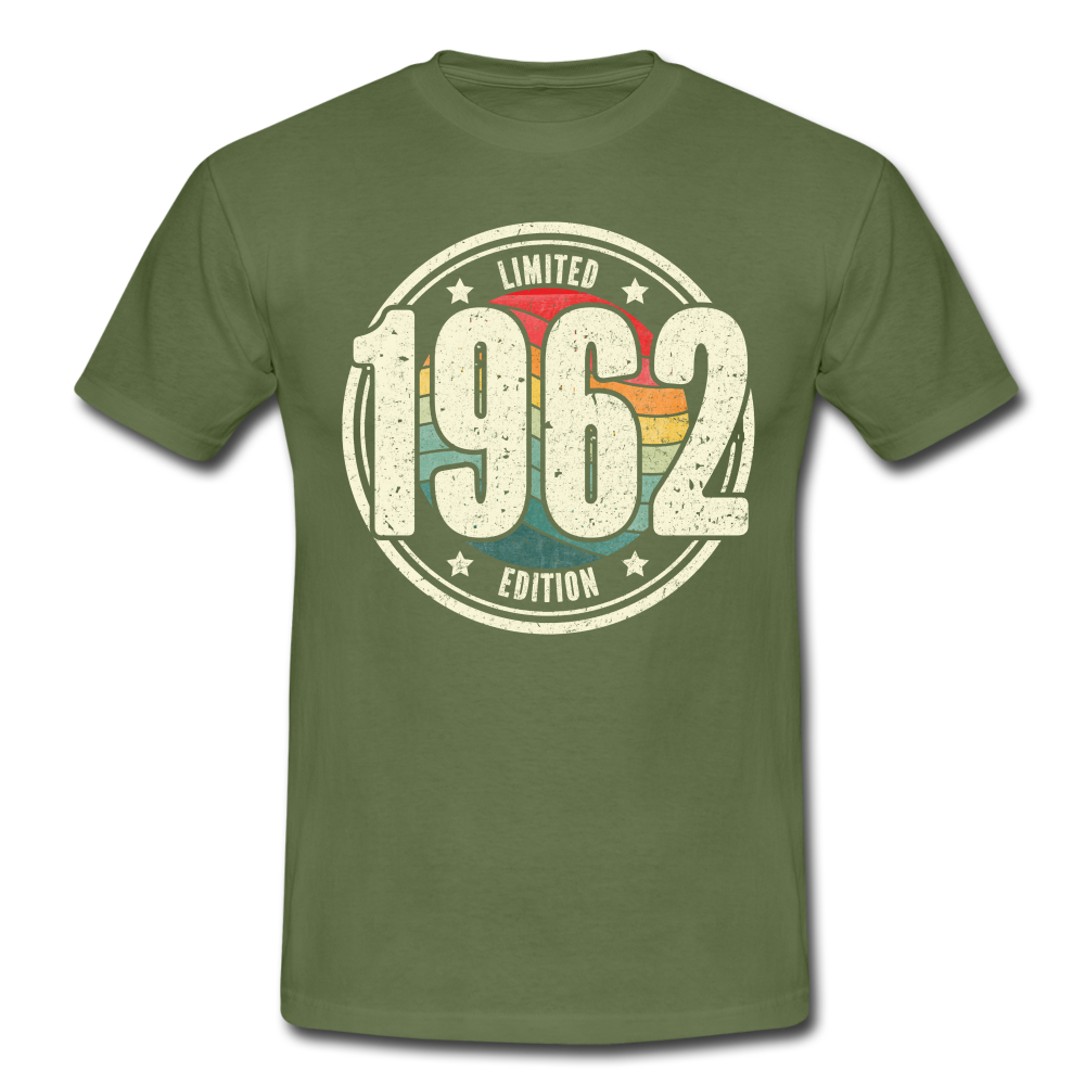 60. Geburtstag 1962 Limited Edition Retro Style Geschenk T-Shirt - military green