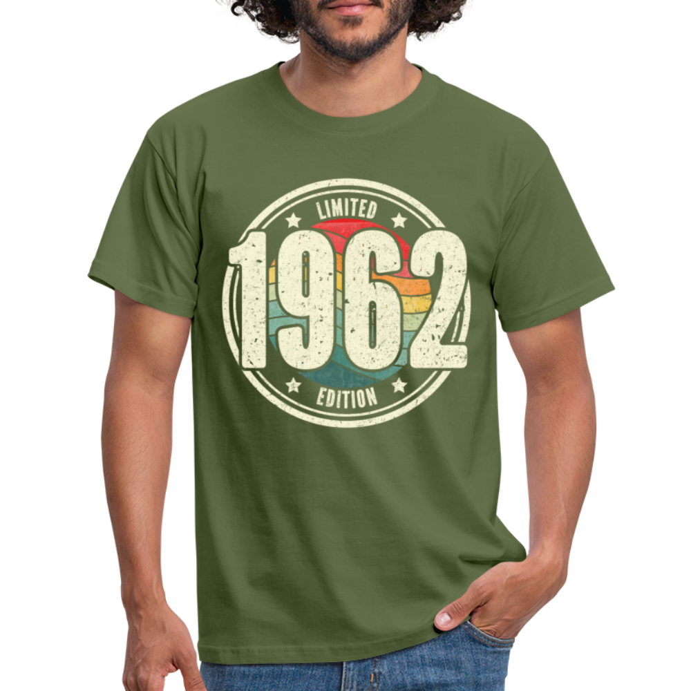 60. Geburtstag 1962 Limited Edition Retro Style Geschenk T-Shirt - military green