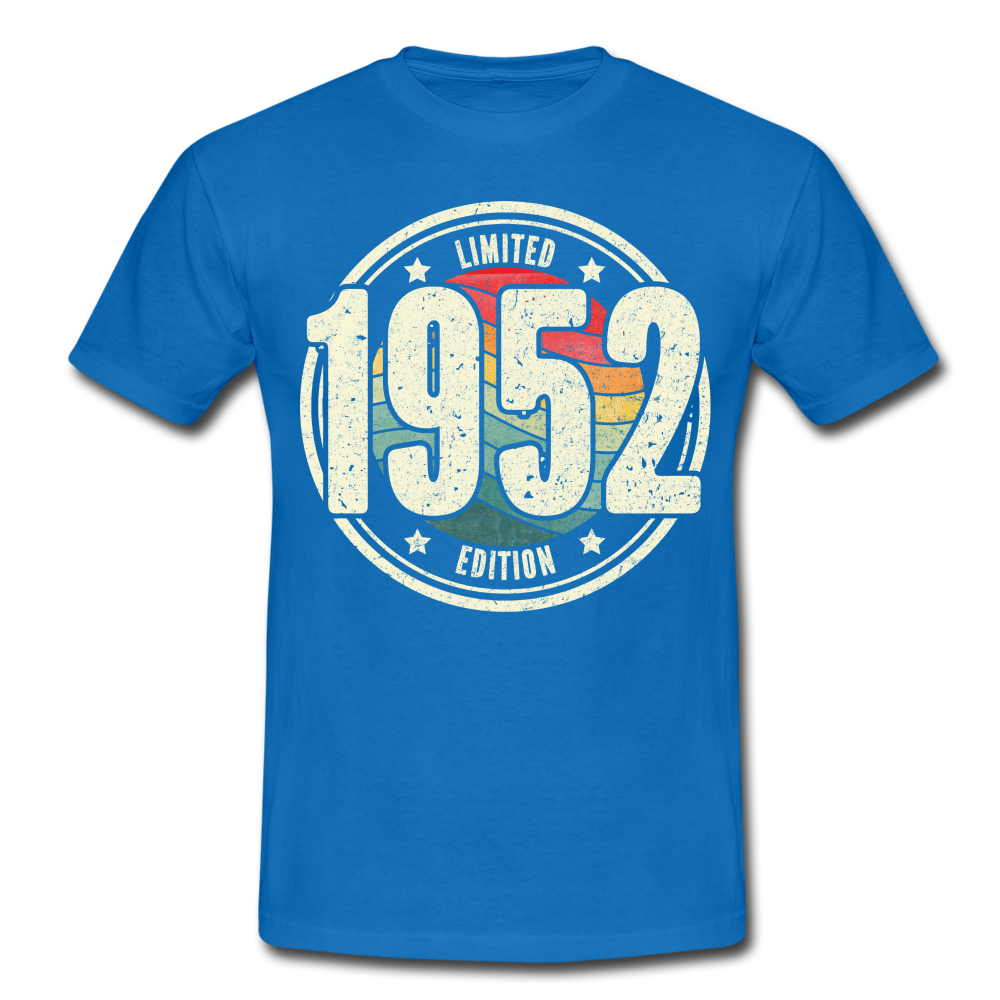 70. Geburtstag 1952 Limited Edition Retro Style Geschenk T-Shirt - royal blue
