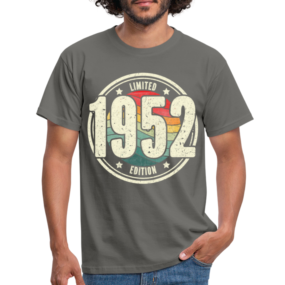 70. Geburtstag 1952 Limited Edition Retro Style Geschenk T-Shirt - graphite grey