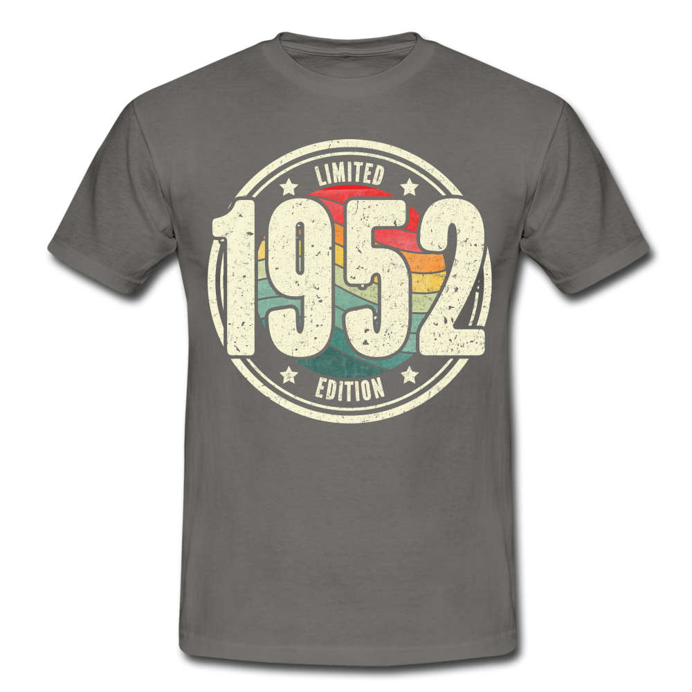 70. Geburtstag 1952 Limited Edition Retro Style Geschenk T-Shirt - graphite grey