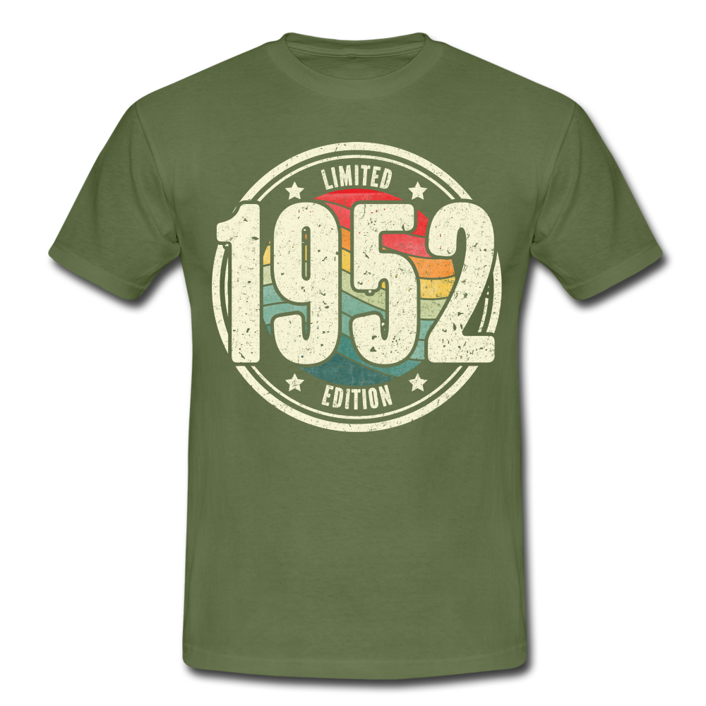 70. Geburtstag 1952 Limited Edition Retro Style Geschenk T-Shirt - military green