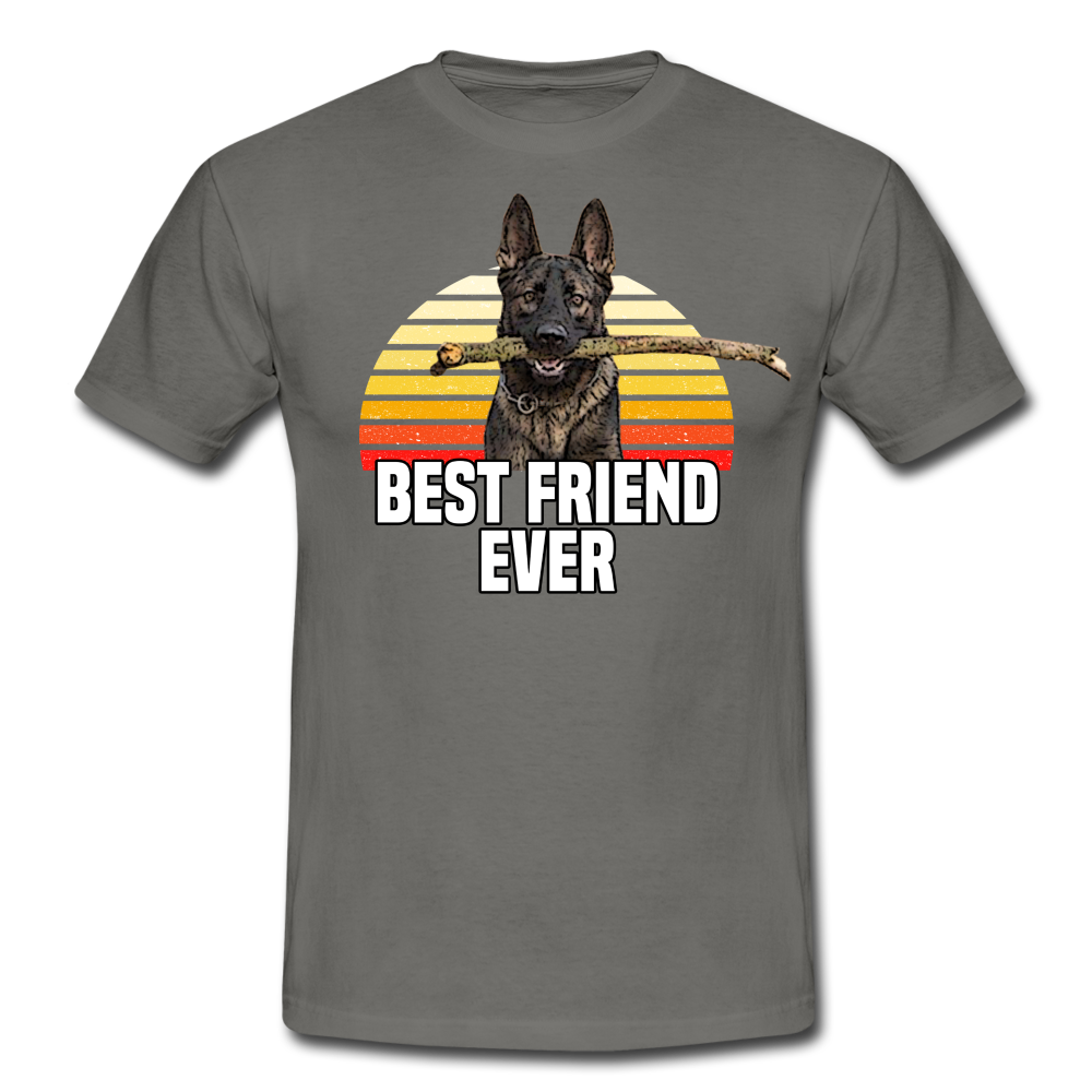 Schäferhund bester Freund T-Shirt - graphite grey