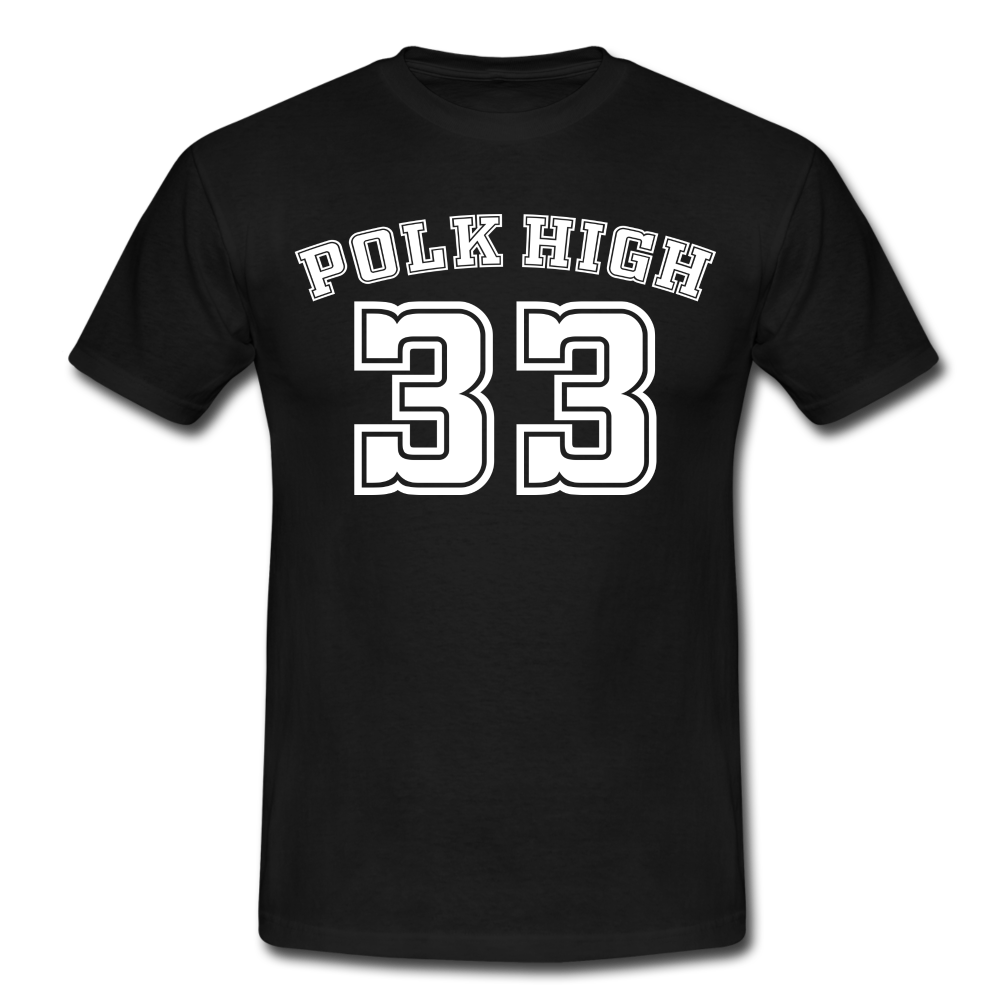90'er Retro Style 33 Polk High T-Shirt - black