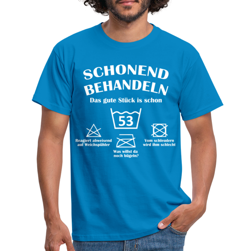 53. Geburtstags T-Shirt Schonend Behandeln - Das gute Stück is schon 53 Lustiges Geschenk Shirt - royal blue