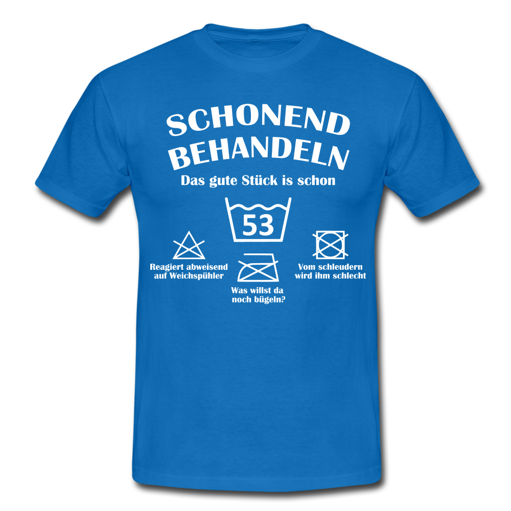 53. Geburtstags T-Shirt Schonend Behandeln - Das gute Stück is schon 53 Lustiges Geschenk Shirt - royal blue