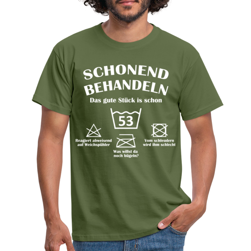 53. Geburtstags T-Shirt Schonend Behandeln - Das gute Stück is schon 53 Lustiges Geschenk Shirt - military green