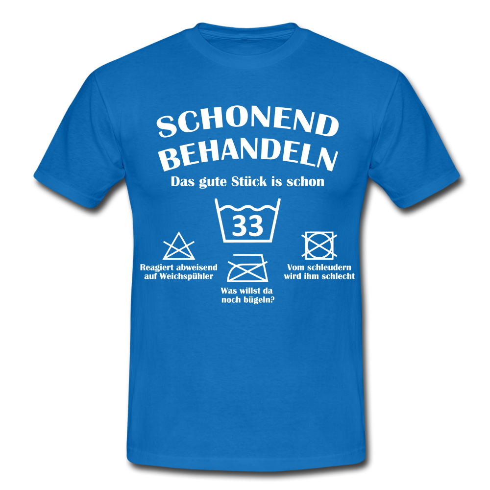 33. Geburtstags T-Shirt Schonend Behandeln - Das gute Stück is schon 33 Lustiges Geschenk Shirt - royal blue