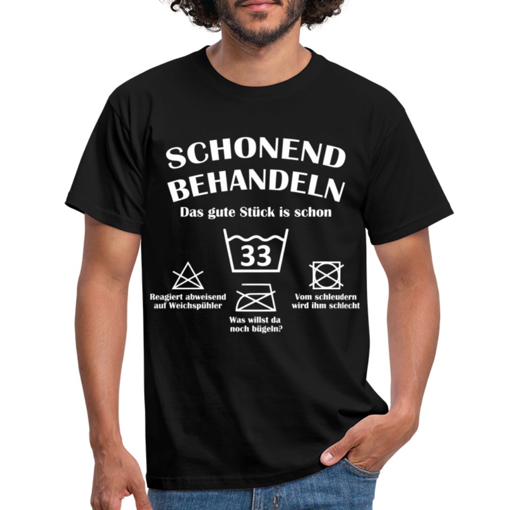 33. Geburtstags T-Shirt Schonend Behandeln - Das gute Stück is schon 33 Lustiges Geschenk Shirt - black