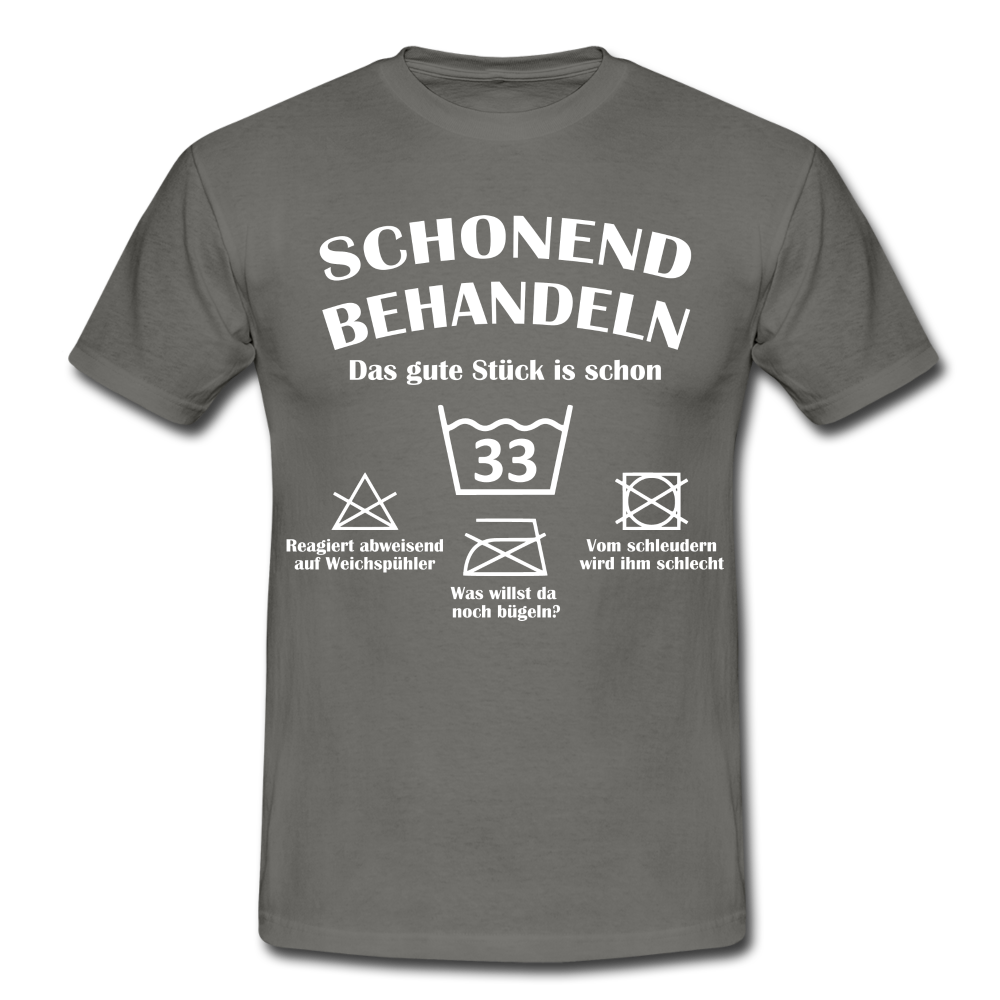 33. Geburtstags T-Shirt Schonend Behandeln - Das gute Stück is schon 33 Lustiges Geschenk Shirt - graphite grey