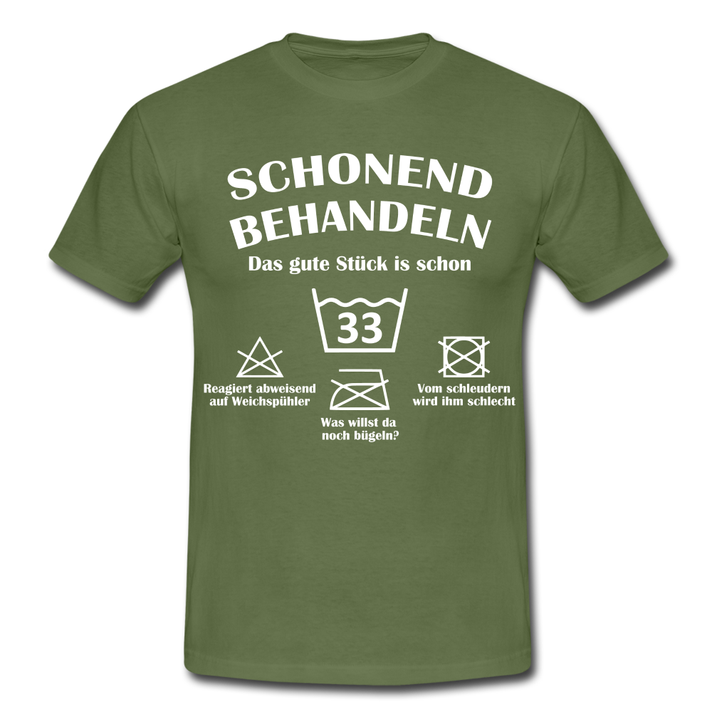 33. Geburtstags T-Shirt Schonend Behandeln - Das gute Stück is schon 33 Lustiges Geschenk Shirt - military green