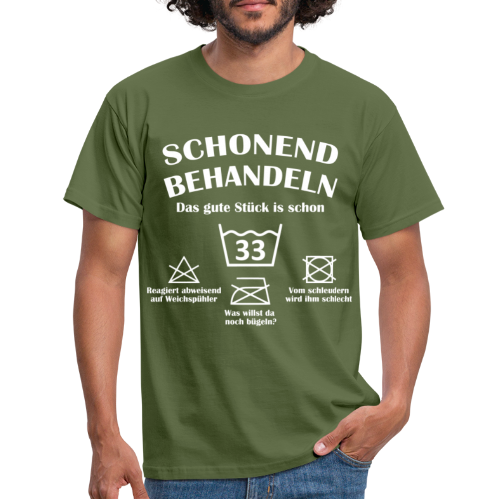 33. Geburtstags T-Shirt Schonend Behandeln - Das gute Stück is schon 33 Lustiges Geschenk Shirt - military green