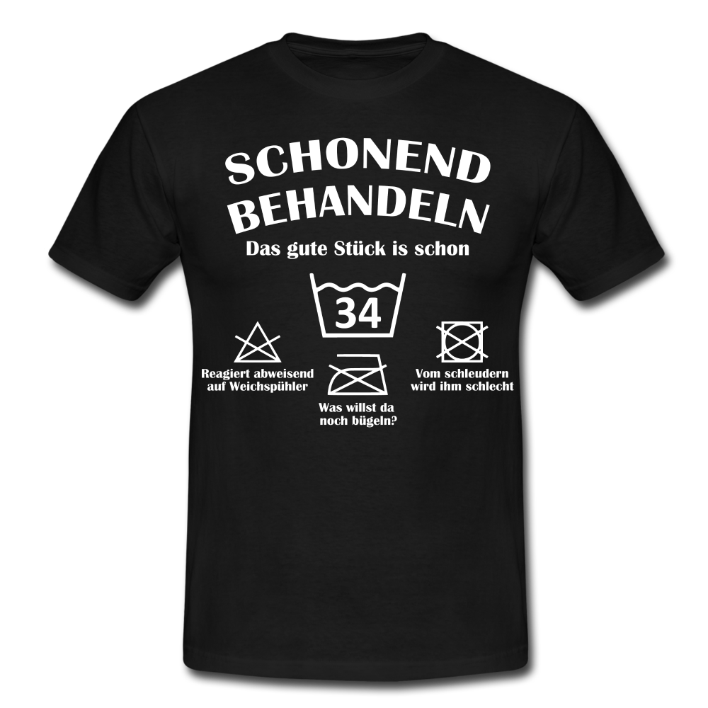 34. Geburtstags T-Shirt Schonend Behandeln - Das gute Stück is schon 34 Lustiges Geschenk Shirt - black