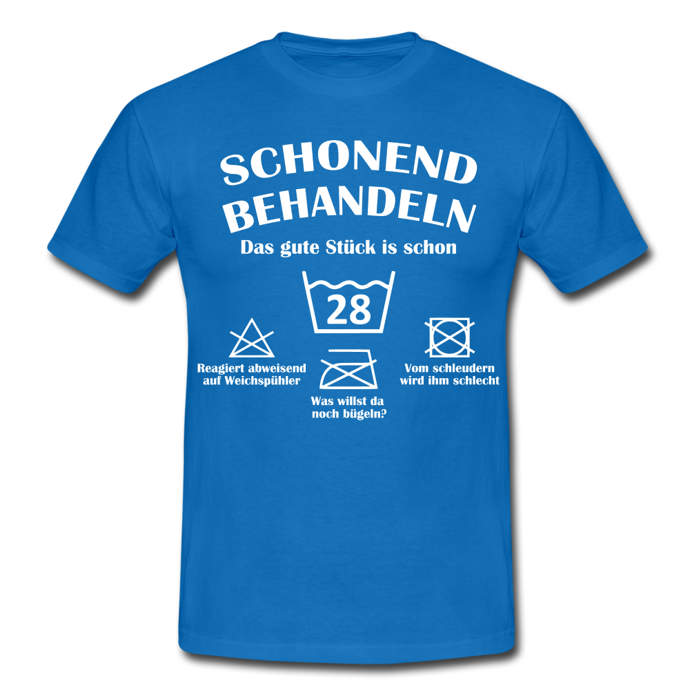 28. Geburtstags T-Shirt Schonend Behandeln - Das gute Stück is schon 28 Lustiges Geschenk Shirt - royal blue