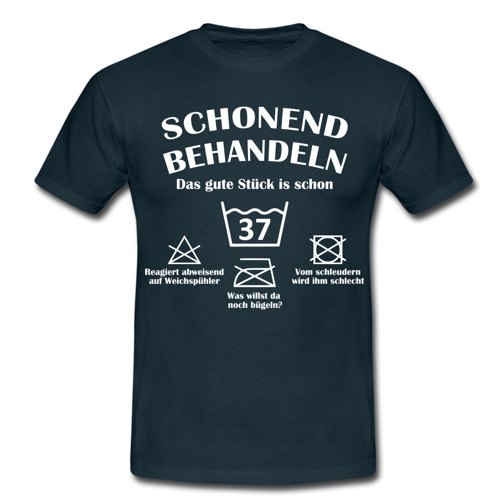 37. Geburtstags T-Shirt Schonend Behandeln - Das gute Stück is schon 37 Lustiges Geschenk Shirt - navy