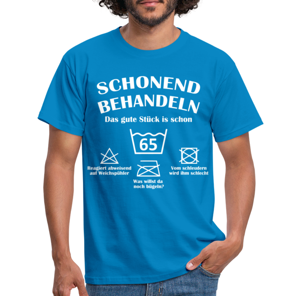 65. Geburtstags T-Shirt Schonend Behandeln - Das gute Stück is schon 65 Lustiges Geschenk Shirt - royal blue